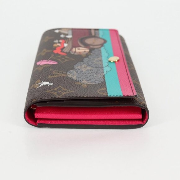 LOUIS VUITTON Monogram 2015 Christmas Portefeuille Sarah M61359 LV Auth 132795V - Picture 5 of 16